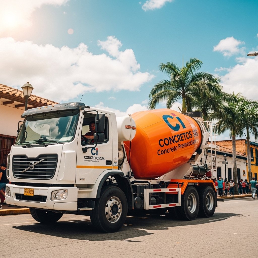 Concreto premezclado en Montería en proceso de vaciado estructural
