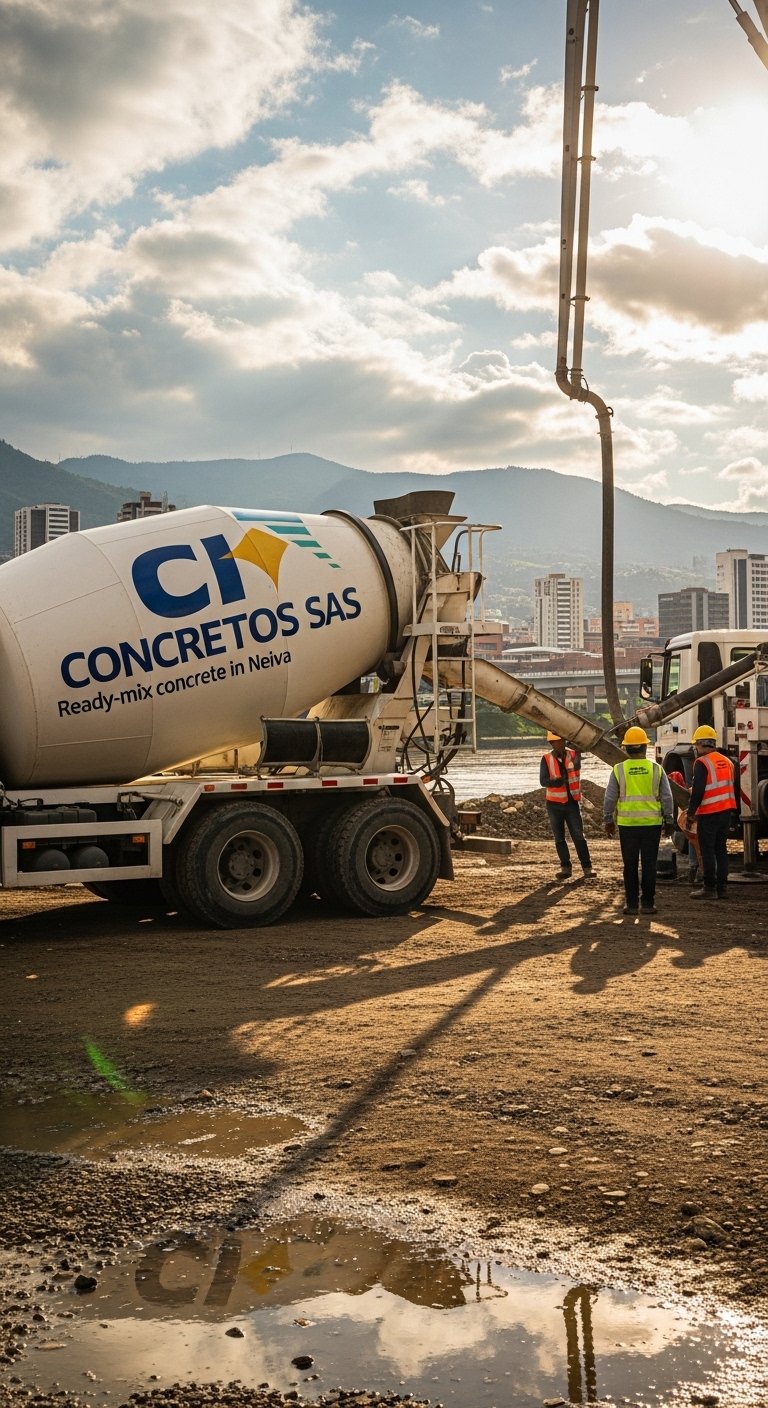 Vaciado de concreto premezclado en Neiva en obra estructural