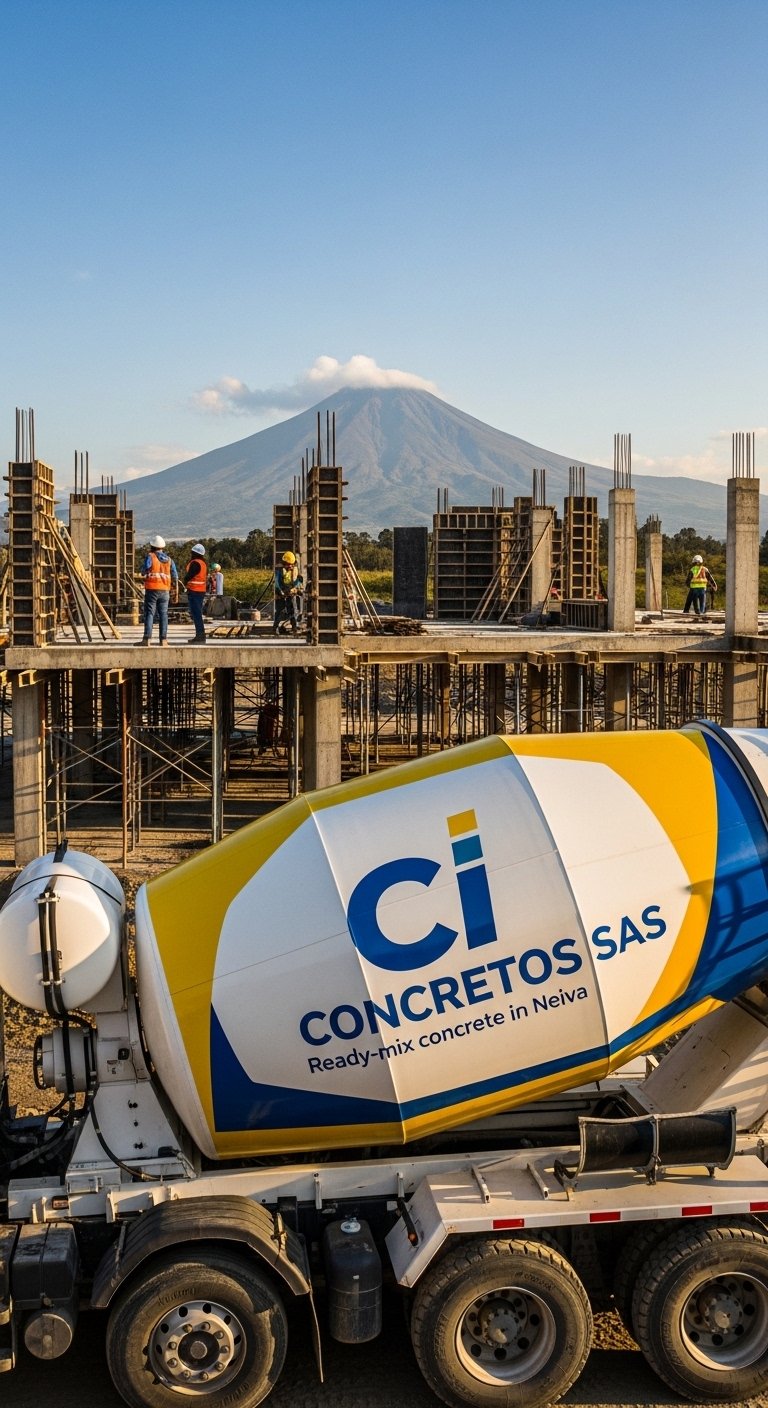 Aplicación de concreto premezclado en Neiva para losa de cimentación