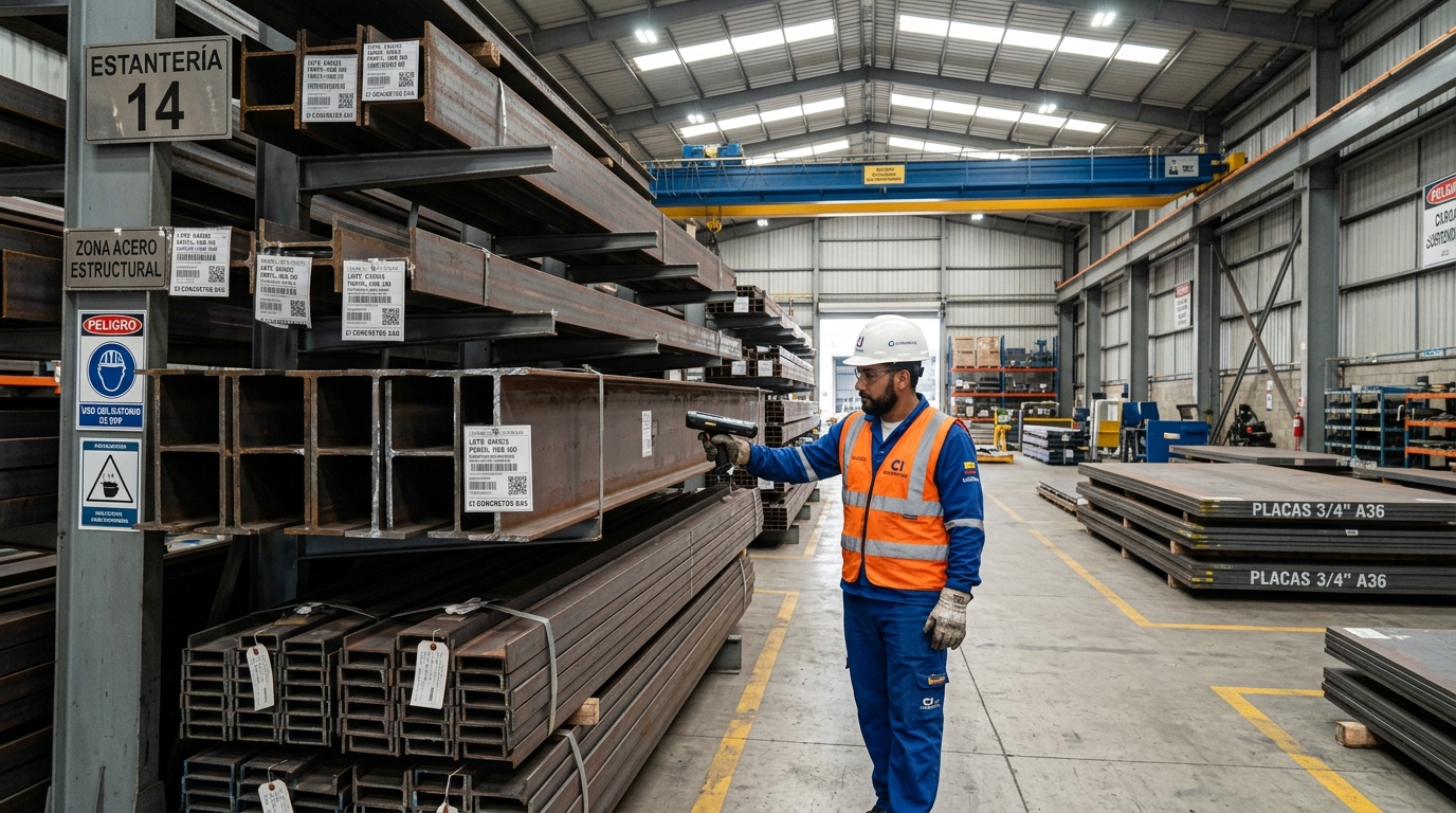 Almacén de acero estructural certificado ASTM para estructuras metálicas en Cali